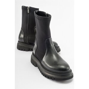 LuviShoes ALİAS Black Scuba Women's Boots