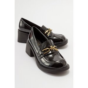 LuviShoes OMERA Black Patent Leather Women's Shoes