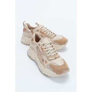 LuviShoes Lecce Beige-rose Women's Sports Shoes