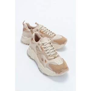 LuviShoes Lecce Beige-rose Women's Sneakers