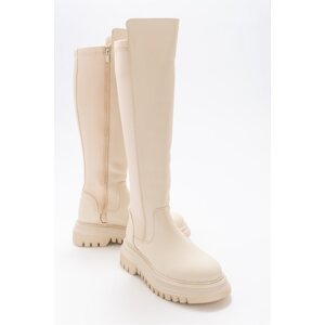 LuviShoes Women's Shadow Beige Boots