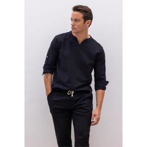 DEFACTO Regular Fit V Neck Long Sleeve Shirt