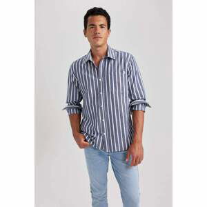 DEFACTO Regular Fit Cotton Striped Long Sleeve Shirt