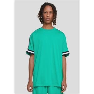 Pánské tričko Oversized Stripes Mesh Tee - zelené