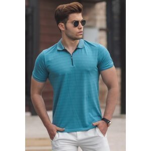 Madmext Men's Green Polo Neck Knitwear T-Shirt 5117