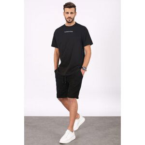 Madmext Men's Black Shorts Suit 5382