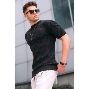 Madmext Men's Black T-Shirt 5685