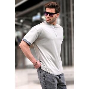 Madmext Dyed Gray Oversize Crew Neck T-Shirt 6184