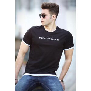 Madmext Men's Black Printed T-Shirt 4479