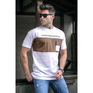 Madmext Printed White T-shirt 5356