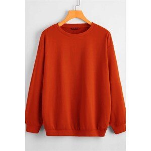 Madmext Mad Girls Orange Basic Sweatshirt Mg806