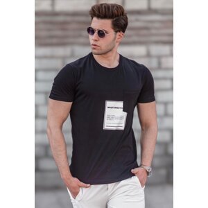 Madmext Men's Printed Black T-Shirt 5271