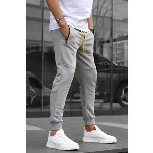 Madmext Men's Dyed Gray Basic Sweatpants