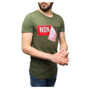 Madmext Printed Khaki T-Shirt 2324