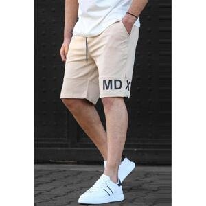 Madmext Men's Beige Printed Bermuda Shorts 5493
