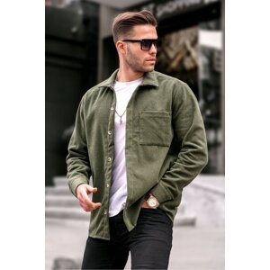 Madmext Khaki Regular Fit Lumberjack Shirt 5580