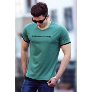 Madmext Men's Printed Green T-Shirt 4479