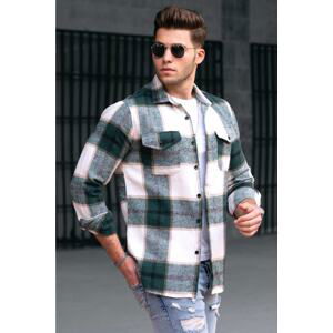 Madmext Men's Green Plaid Shirt 4921