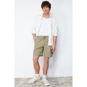 Trendyol Men's Light Khaki Regular Fit Paper Touch Shorts Bermuda