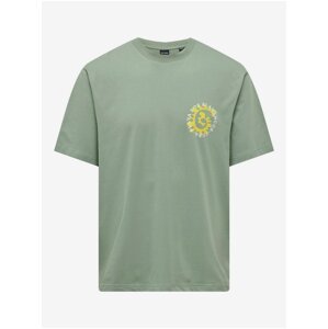 Světle zelené pánské tričko ONLY & SONS Lucian - Pánské