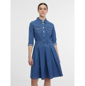 Orsay Modré dámské džínové šaty - Dámské