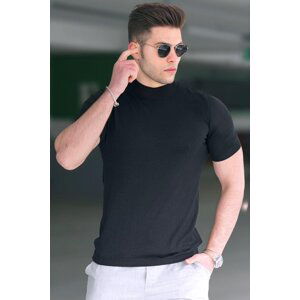 Madmext Men's Half Turtleneck Black Knitwear T-Shirt 5069