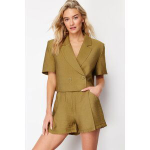 Trendyol Khaki Pocket Detailed Woven Shorts