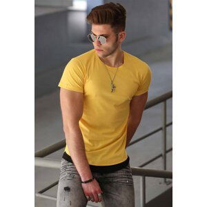 Madmext Men's Basic Yellow T-Shirt 4465