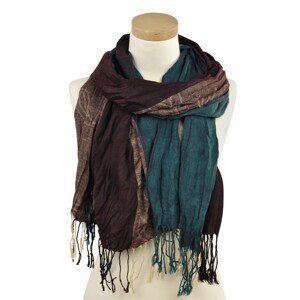 Art Of Polo Woman's Scarf sz0407-6 Brown/Turquoise