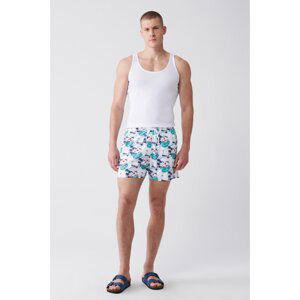 Avva Men's Multicolour Quick Dry Printed Standard Swimwear Marine Shorts