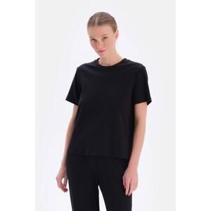 Dagi Black Silk Finish Interlock Crew Neck T-Shirt