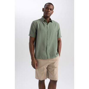 DEFACTO Regular Fit Poplin Short Sleeve Shirt