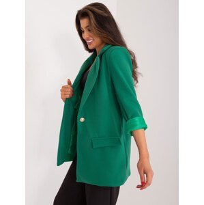 Zelené sako s dlouhým rukávem