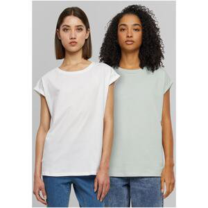 Dámské tričko Extended Shoulder Tee - 2ks - mátové+bílé