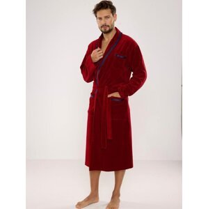 Men's bathrobe De Lafense 666 Ronaldo M-2XL burgundy 033