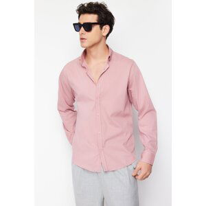 Trendyol Pale Pink Men's Slim Fit Sleeve Epaulette Shirt