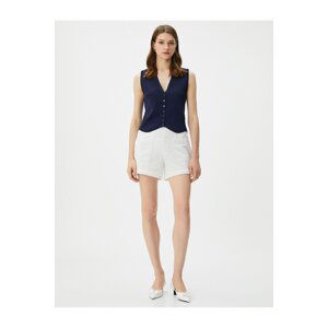 Koton Scallop Shorts with Pockets Standard Waist