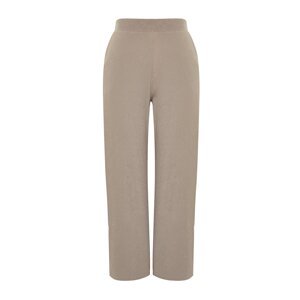 Trendyol Curve Brown Wide Cut Knitted Trousers