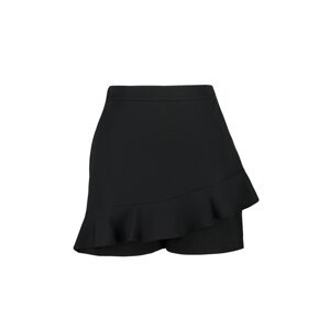 Trendyol Curve Black High Waist Wide Leg Shorts-Skirt
