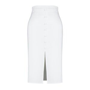 Trendyol Curve White High Waist Woven Pencil Skirt