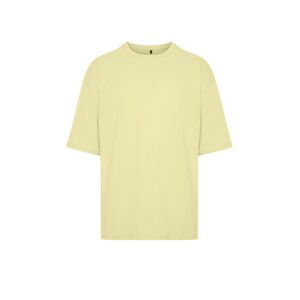 Trendyol Yellow Oversize/Wide-Fit Basic 100% Cotton T-Shirt
