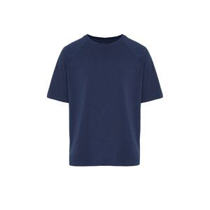 Trendyol Indigo Men's Relaxed/Comfortable Cut Basic 100% Cotton T-Shirt