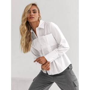 White shirt with ruffles at Cocomore pockets