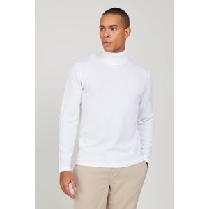 AC&Co / Altınyıldız Classics Men's Ecru Standard Fit Normal Cut Full Turtleneck Knitwear Sweater