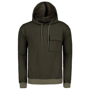 Trendyol Men's Khaki Regular Fit Hooded Pocket Detail Cotton Sweatshirt