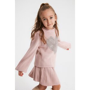 Trendyol Pink Plush Detailed Girls' Knitwear Sweater