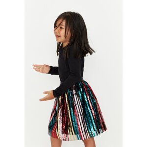 Trendyol Multicolored Sequined Girls Knitted Skirt