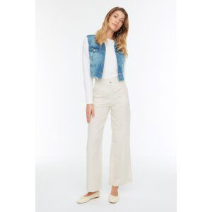 Trendyol Beige Linen Look Pocket Detailed Trousers