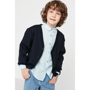 Trendyol Navy Blue Button Detailed Boy Knitwear Cardigan
