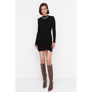 Trendyol Black Midi Knitwear Dress